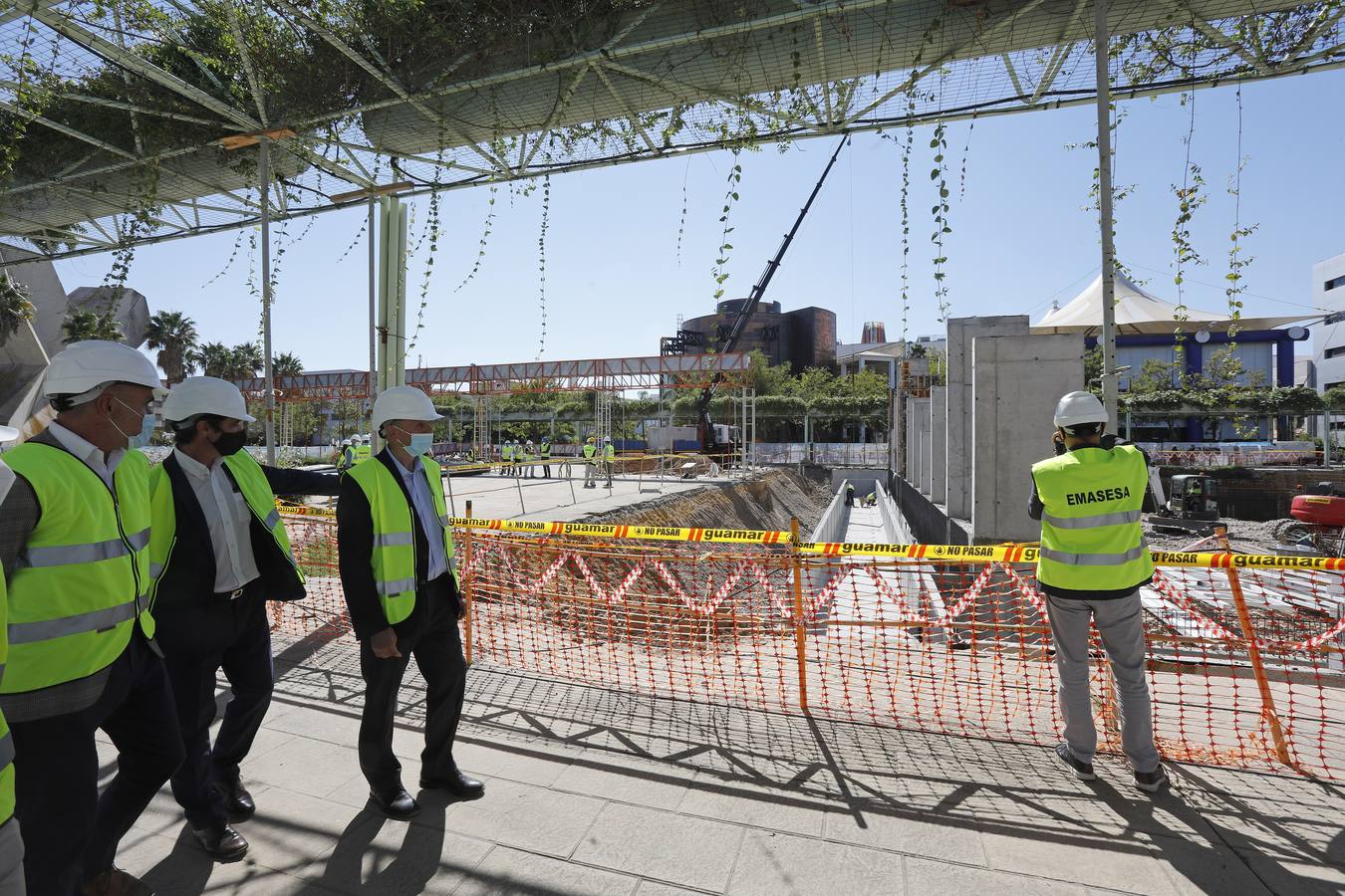 En imágenes, visita a las obras del proyecto Cartuja Qanat