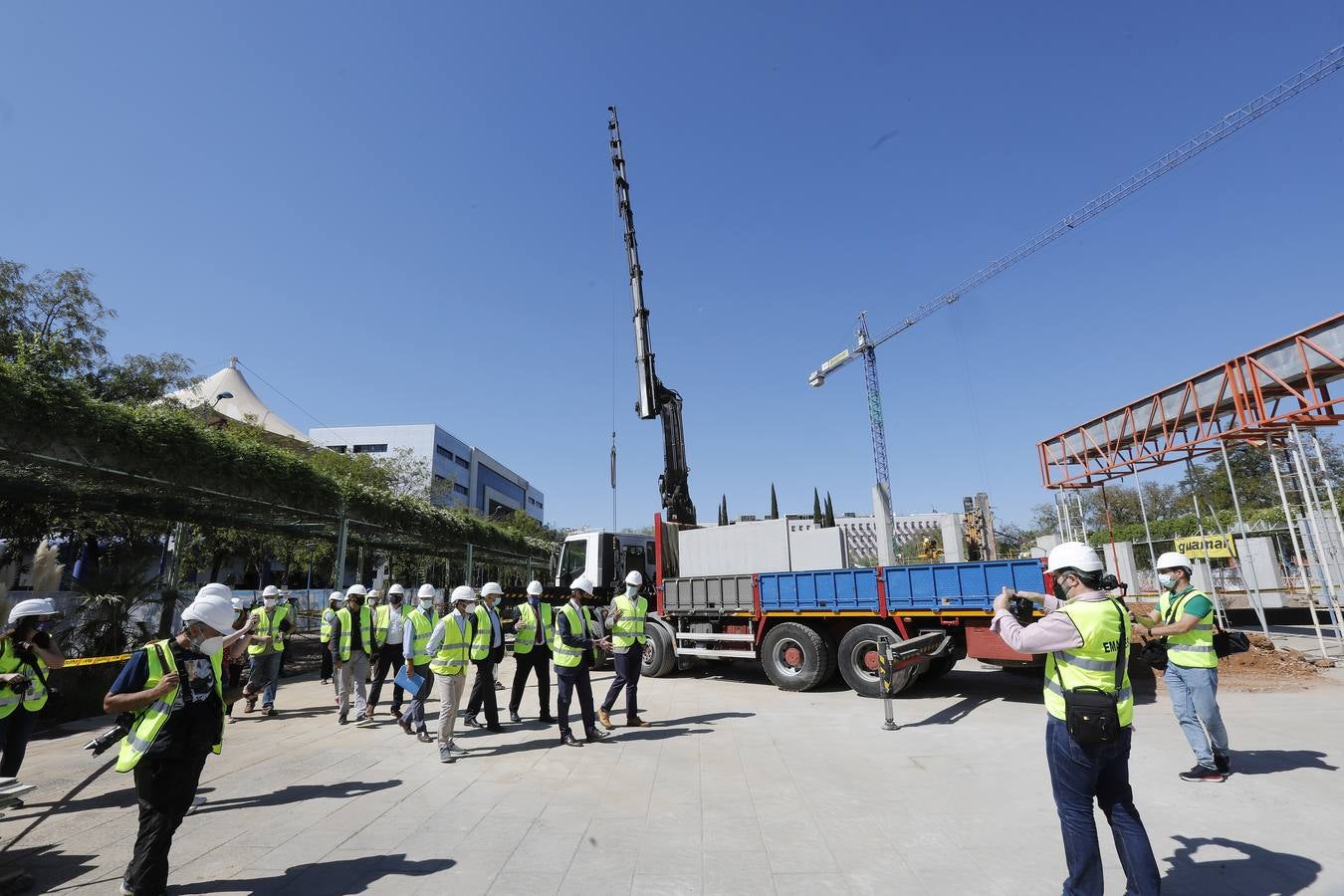 En imágenes, visita a las obras del proyecto Cartuja Qanat