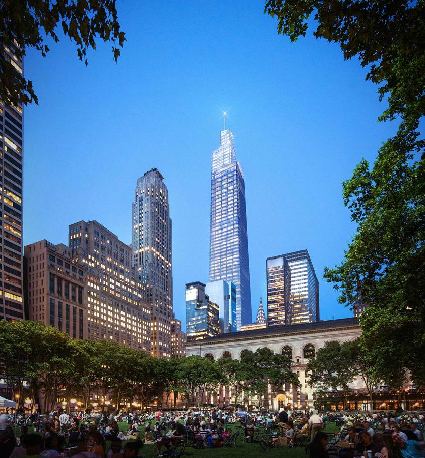 3.One Vanderbilt, Nueva York (EE. UU). Nueva York cuenta con algunos de los rascacielos más sorprendentes del mundo, entre ellos la torre One Vanderbilt, inaugurada en septiembre de 2020. Esta torre de 427 metros de altura es una construcción de 67 plantas de estilo moderno obra de Kohn Pedersen Fox Associates, y está cerca de la Grand Central Terminal, en Manhattan. Combina un espacio de oficinas de última generación con conexiones directas a uno de los centros de transporte más grandes de la ciudad. Más allá de su altura, lo que más llama la atención de este edificio su mirador, The Summit, un espacio que abrirá sus puertas este octubre y que promete convertirse en uno de los observatorios más espectaculares de la ciudad.