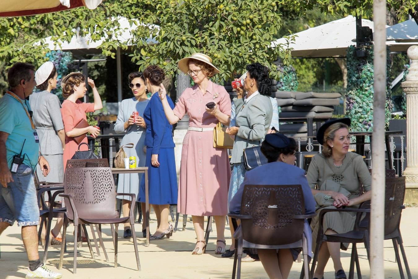 En imágenes, el rodaje de &#039;The Crown&#039; en la Plaza América