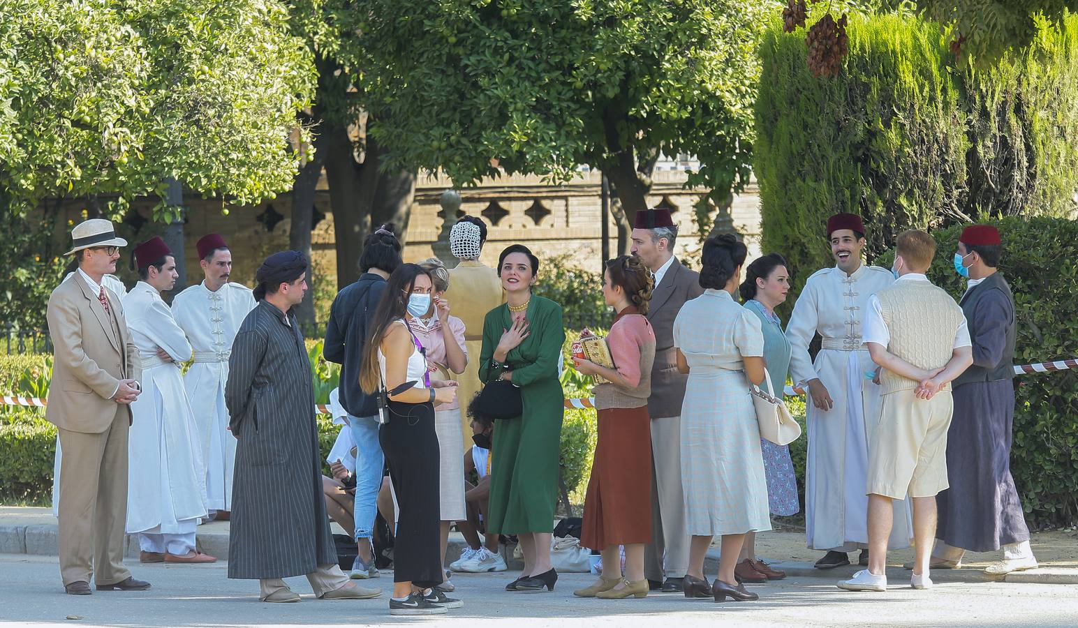 En imágenes, el rodaje de &#039;The Crown&#039; en la Plaza América