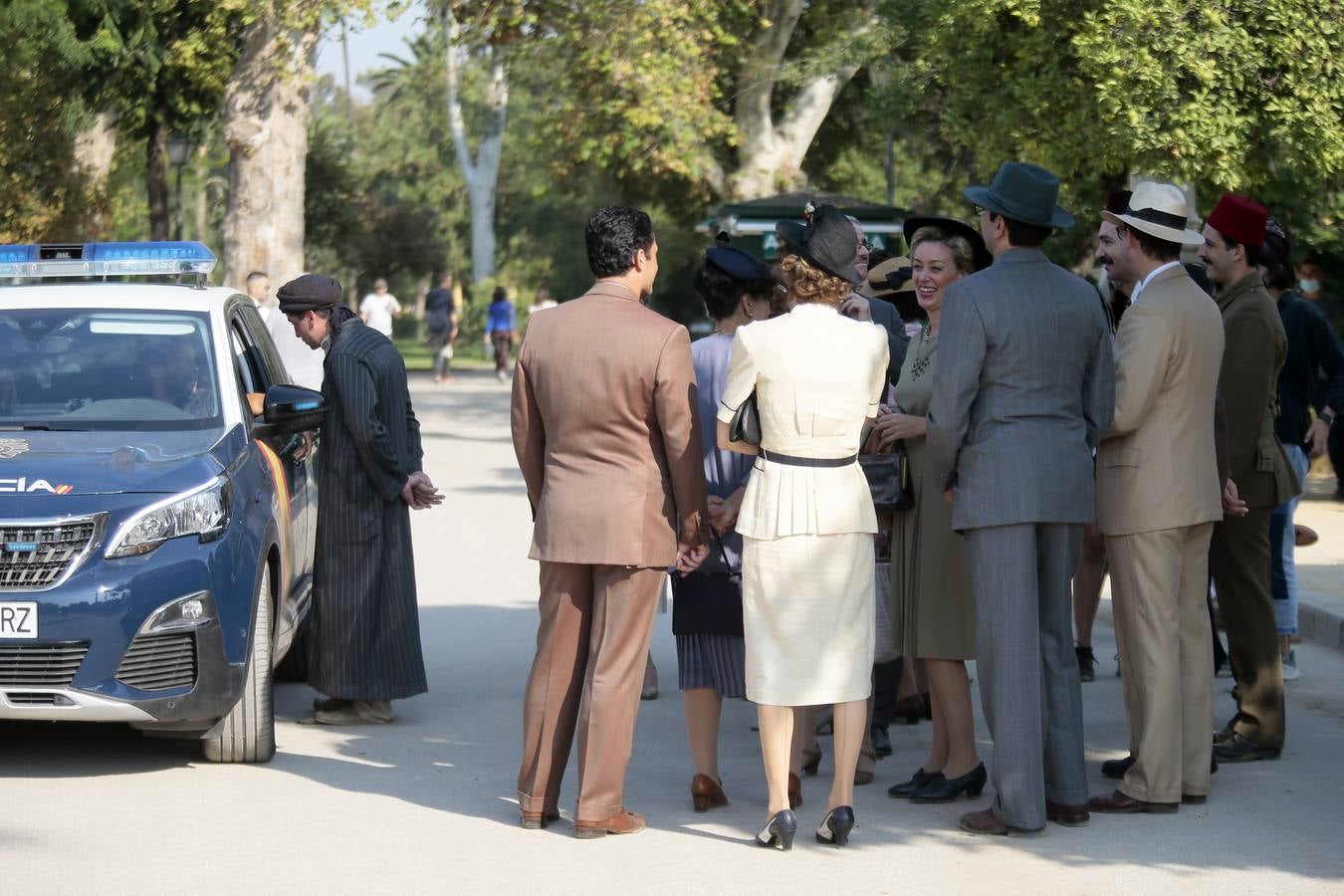 En imágenes, el rodaje de &#039;The Crown&#039; en la Plaza América