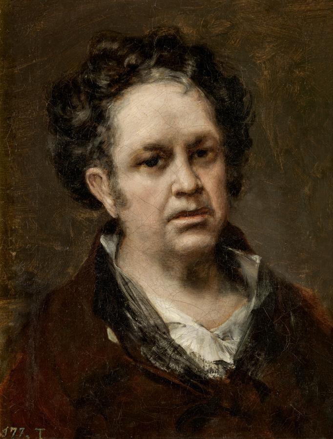 La Fundación Beyeler dedica a Goya esta exposición en el 275 aniversario de su nacimiento. Fue uno de los últimos grandes artistas de la corte y precursor del arte moderno, ('Autorretrato', 1815). 