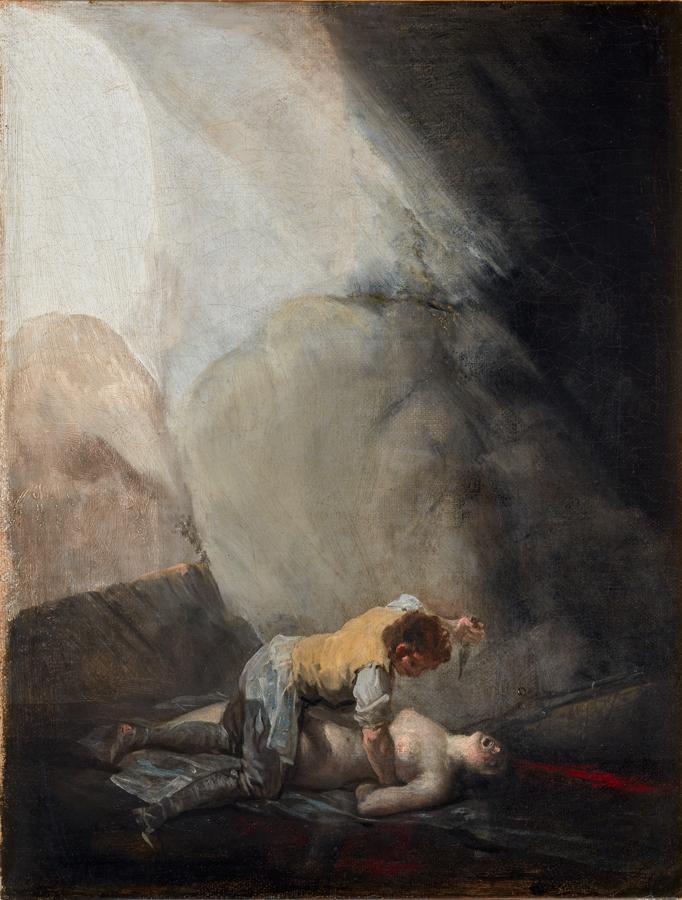 Goya pintó por encargo de reyes, nobles o burgueses, pero también representó a criminales, brujas y demonios. En la imagen, 'Bandido asesinando a una mujer' (1800-1810). 