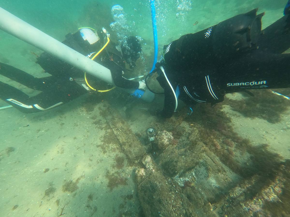 En imágenes, datación de un pecio en la Bahía de Algeciras