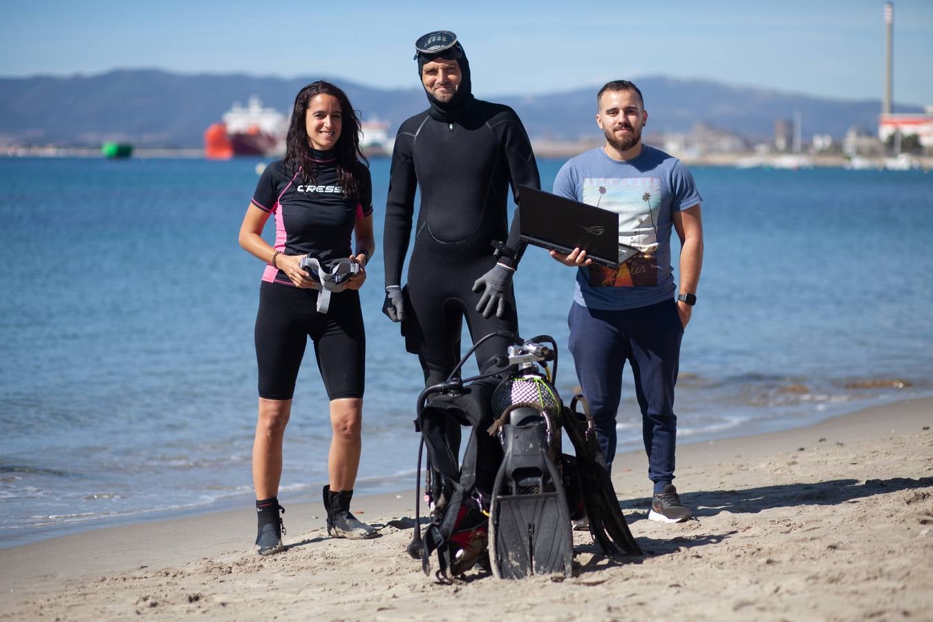 En imágenes, datación de un pecio en la Bahía de Algeciras