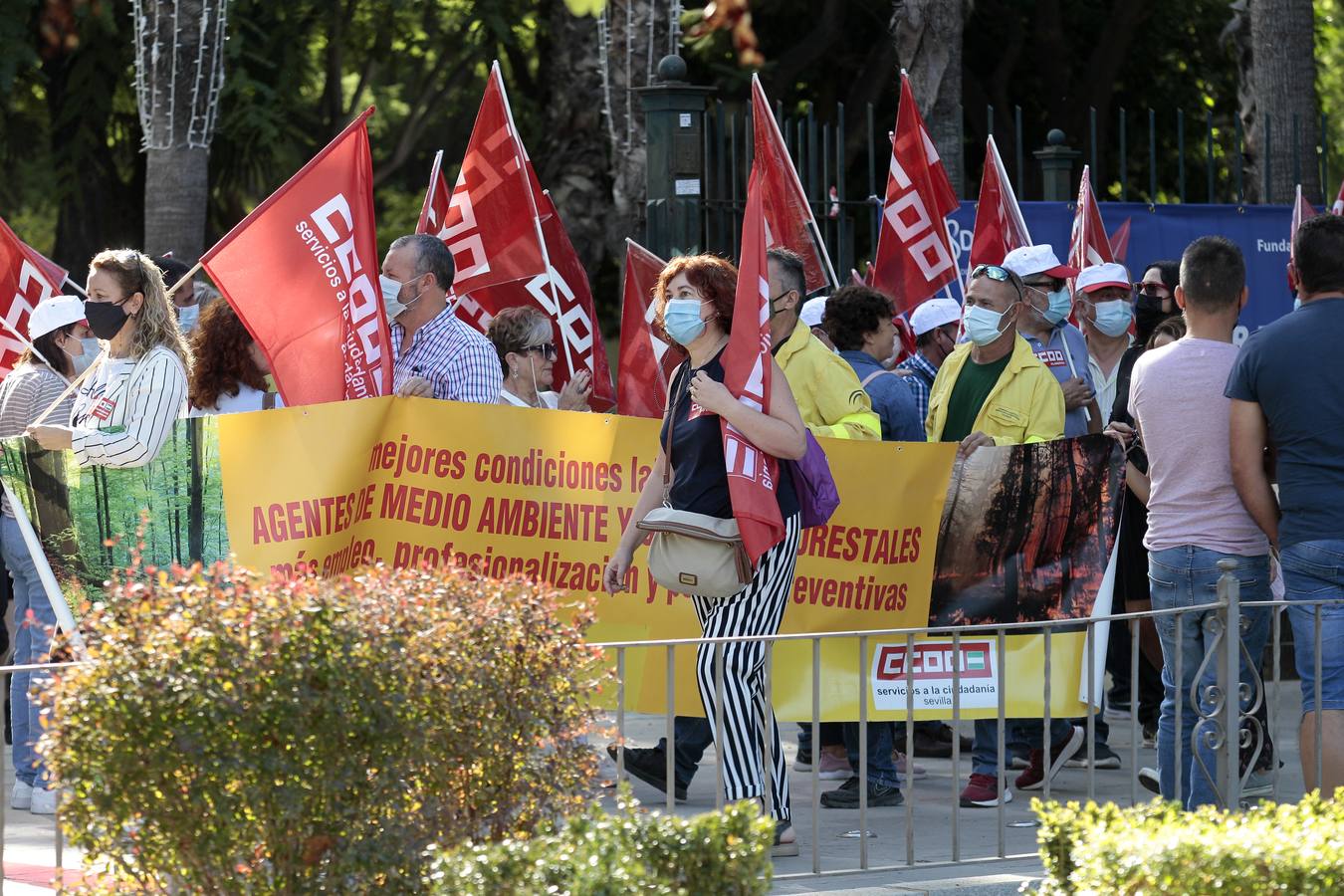 Manifestación de los sindicatos contra el Gobierno andaluz