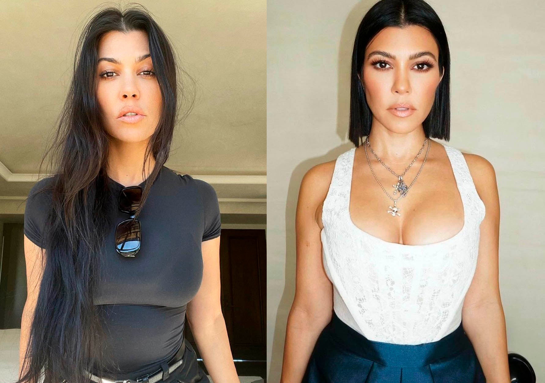 Kourtney Kardashian con long bob. El long bob también ha llegado al clan Kardashian. Kourtney es de momento la hermana que ha optado por despedirse de su larga melena y elegir el peinado de moda. Sin duda, un cambio muy favorecedor, además de esencial para sanear el pelo largo.