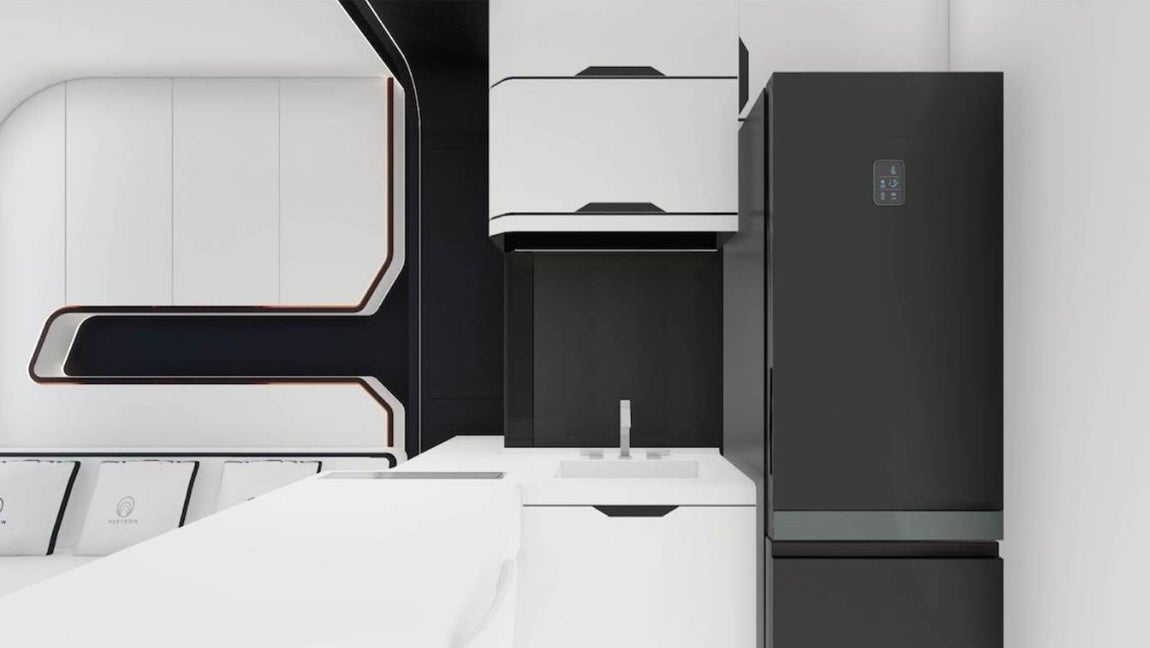 La casa prefabricada futurista de 85.000 euros. El acabado bicolor brillante le confiere un aire futurista muy elegante.