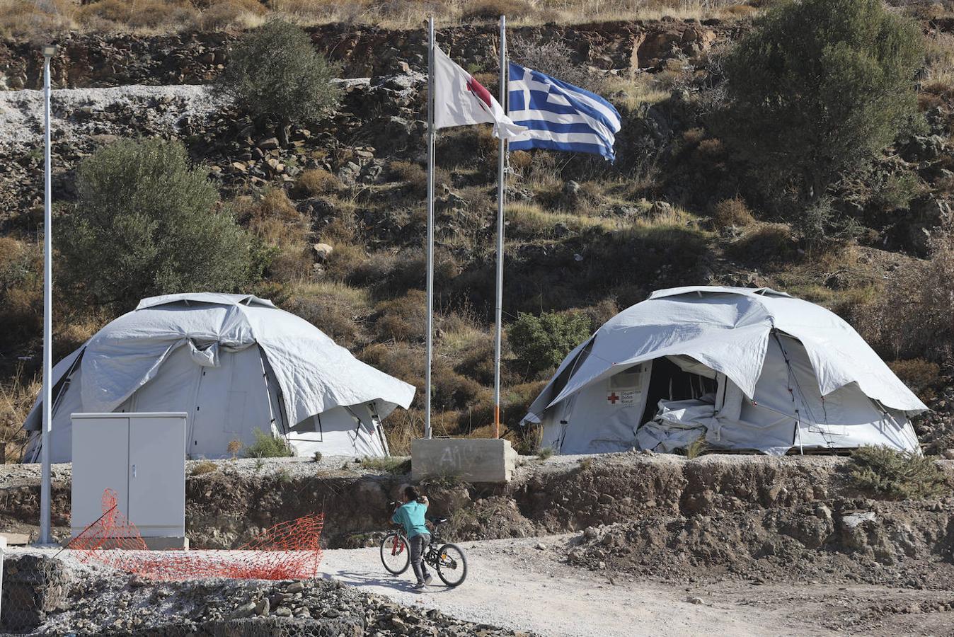 Vista del exterior del campo de refugiados. 