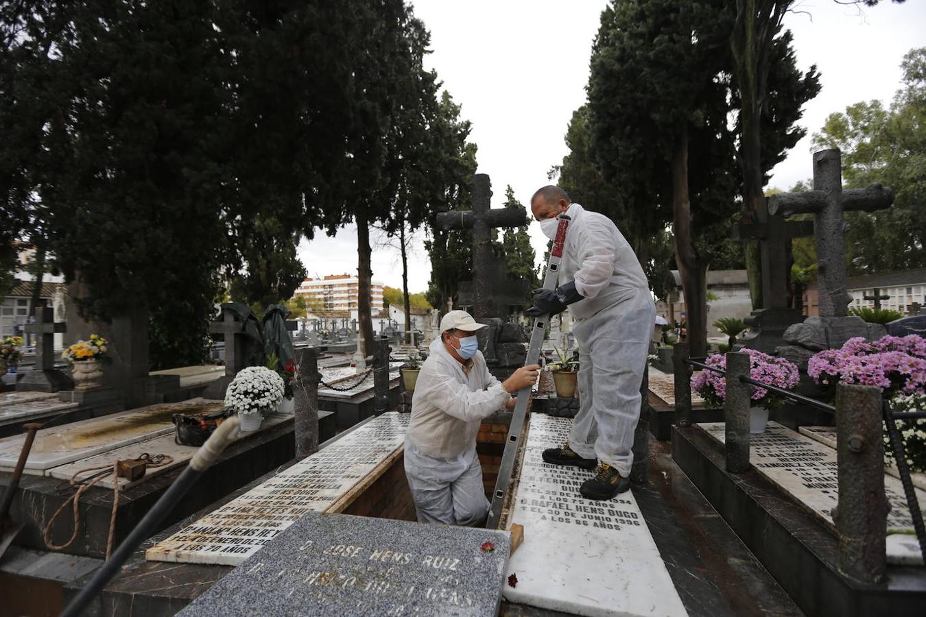 Las visitas a los cementerios el Día de Todos Los Santos en Córdoba, en imágenes