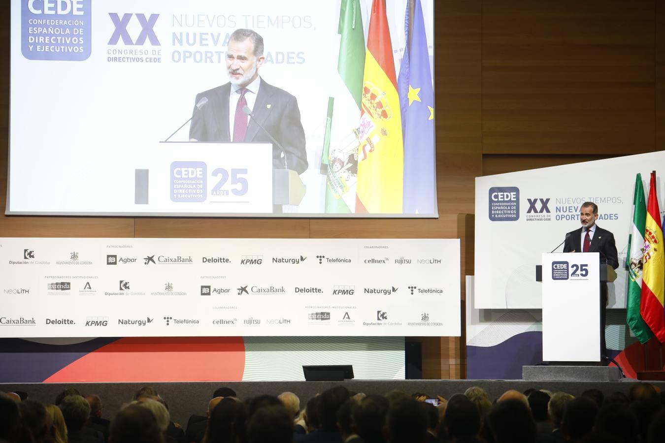 El Rey clausura el Congreso CEDE en Córdoba, en imágenes