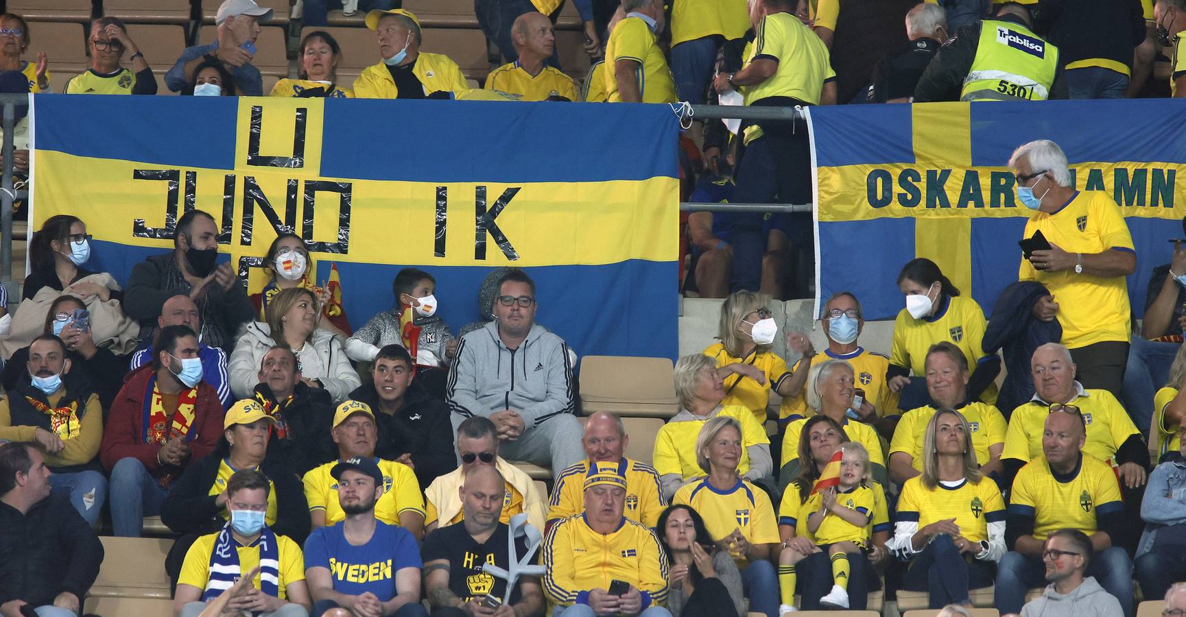 En imágenes, ambiente del partido entre España y Suecia en el estadio de La Cartuja de Sevilla