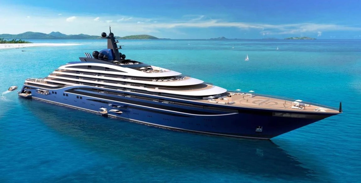 Somnio, el yate más grande del mundo valorado en 600 millones. Sus más de 200 metros de eslora lo convierten en un verdadero gigante de alta mar que promete convertirse en el nuevo capricho de los millonarios de todo el mundo. Somnio es un proyecto de la empresa homónima Somnio Global que verá la luz en 2024 y, tal y como explican en su web, tiene todos los detalles para que no tenga nada que envidiar a un hotel de seis estrellas.