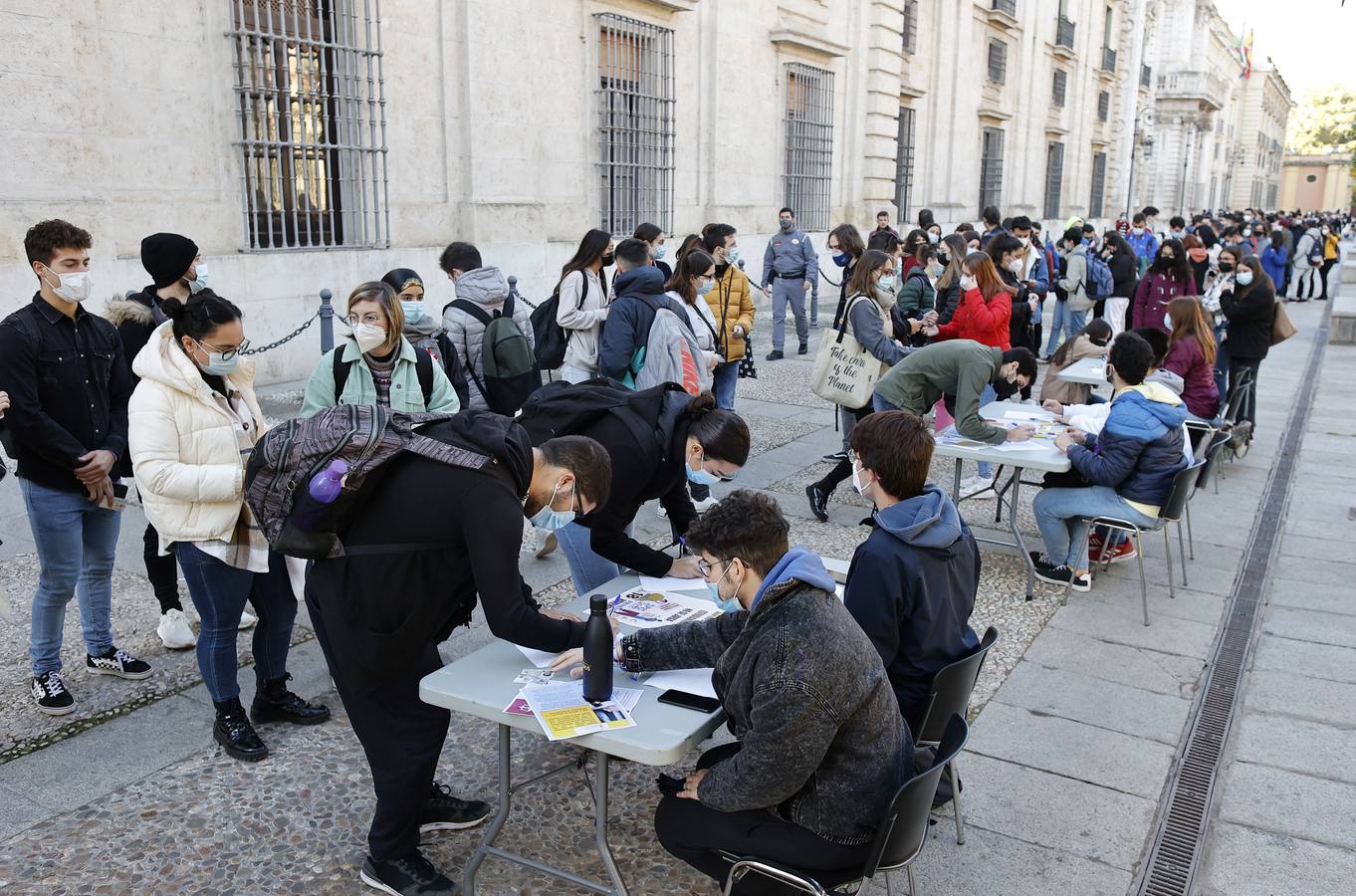 Movilización de los estudiantes de la Universidad de Sevilla, en imágenes