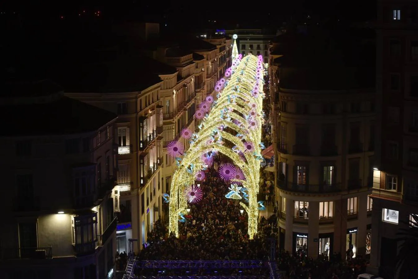 El encendido de las luces de Navidad de Málaga, en imágenes