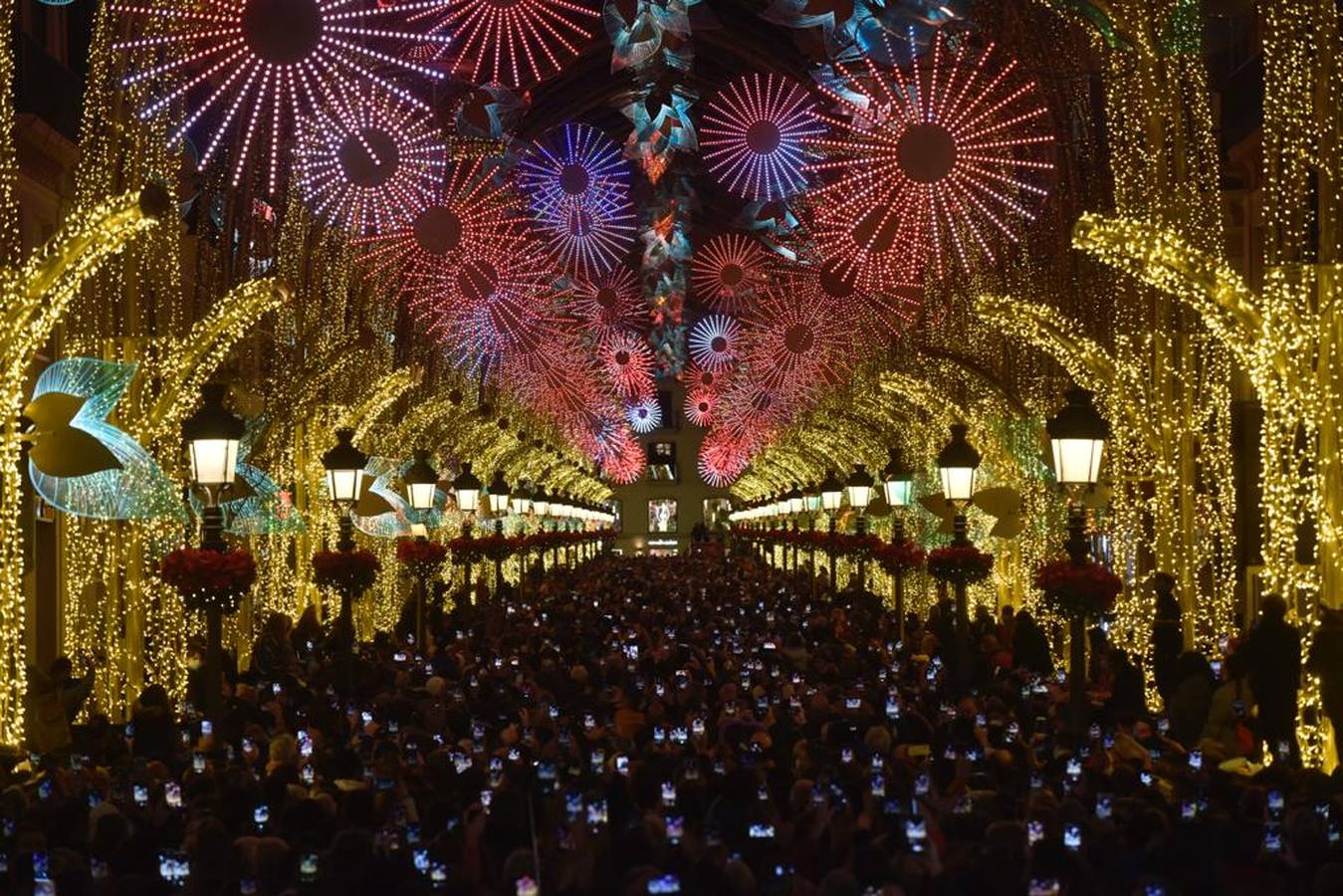 El encendido de las luces de Navidad de Málaga, en imágenes