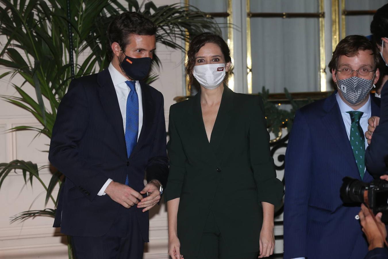 Pablo Casado, presidente del PP, junto a Isabel Díaz Ayuso, presidenta de la Comunidad de Madrid. 