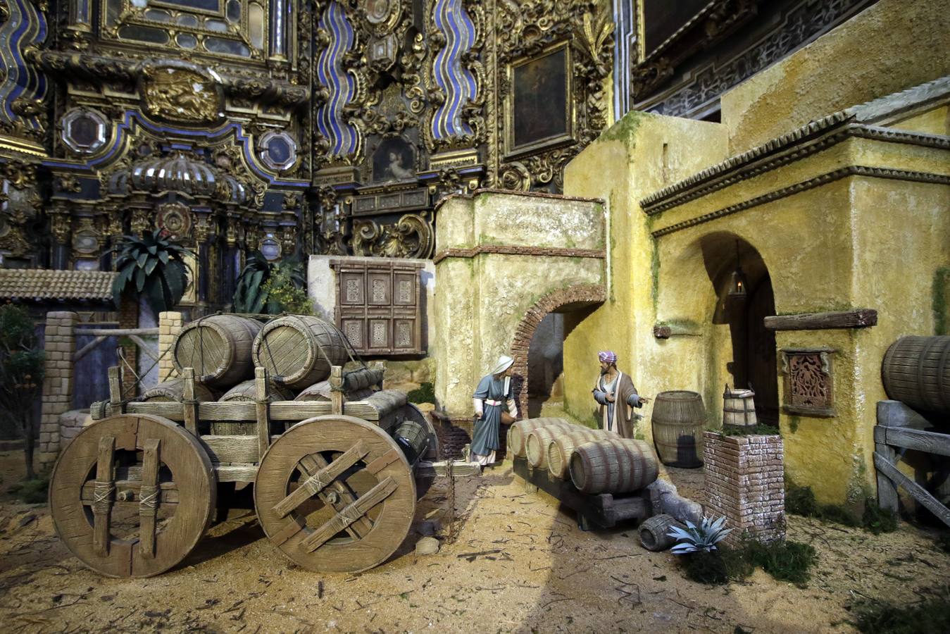 Tradicional belén hebreo instalado en San Luis de los Franceses. JUAN FLORES