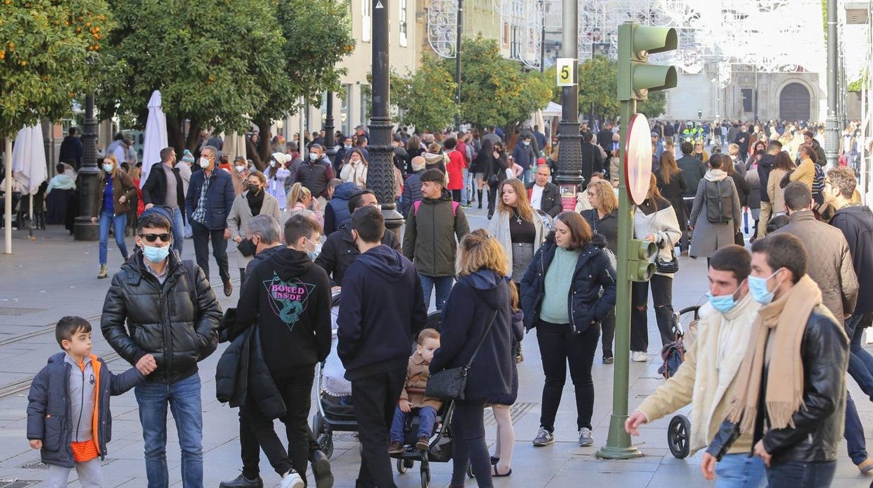 El Centro de Sevilla, a rebosar durante el puente de diciembre