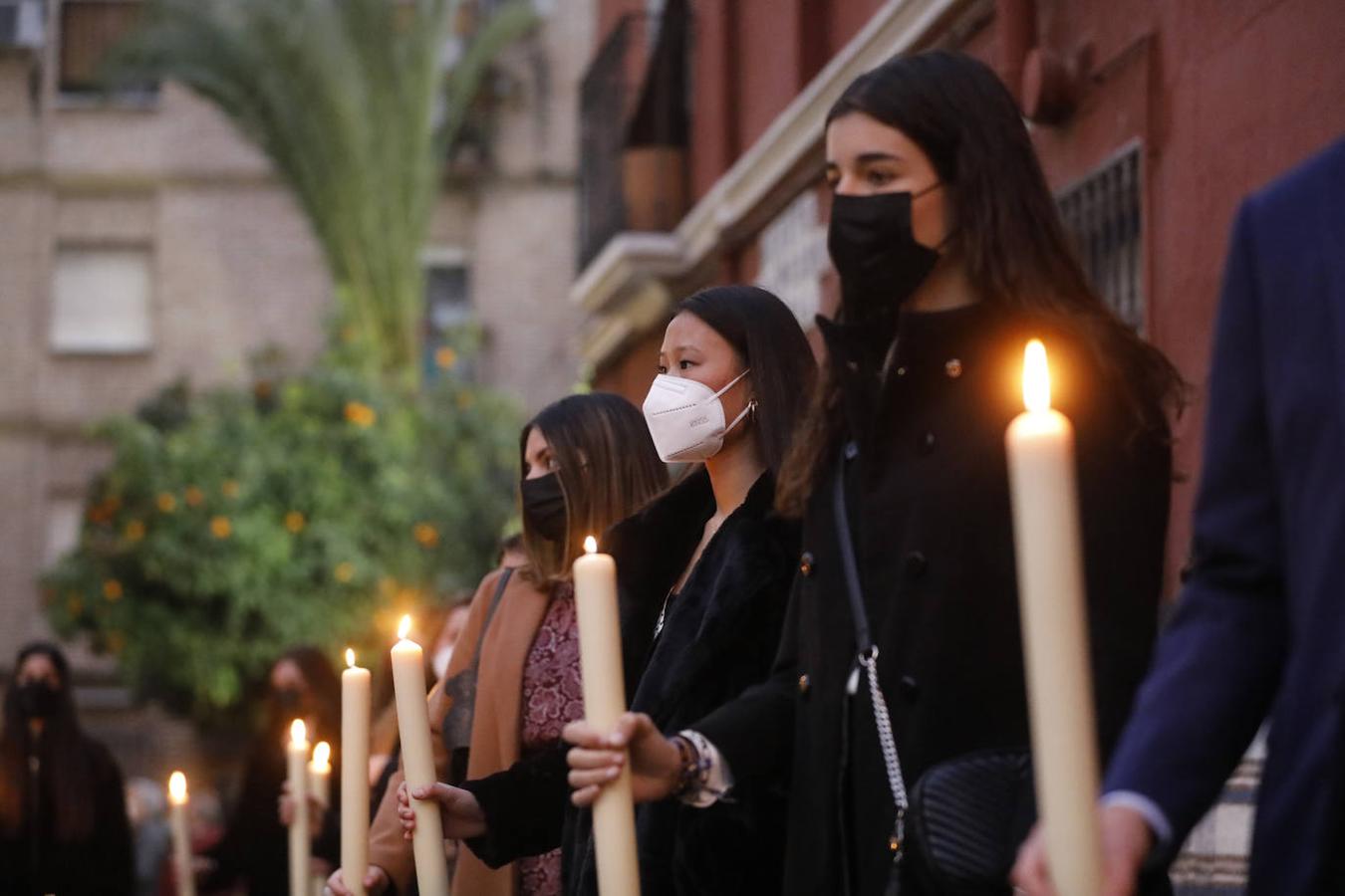 La procesión de la Inmaculada para la Vigilia de los Jóvenes en Córdoba, en imágenes