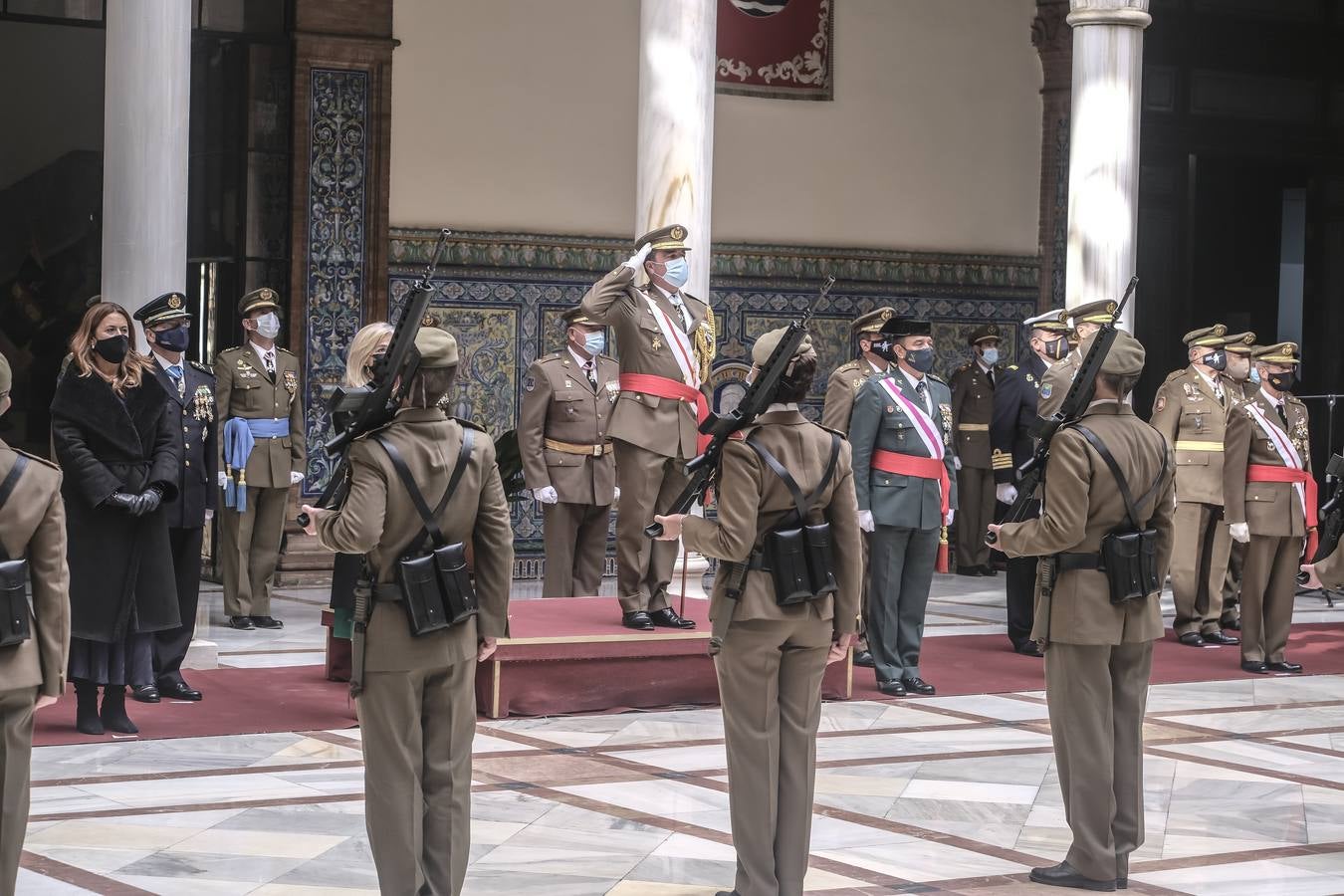 Acto castrense en la Capitanía General en honor a la Inmaculada. J.M. SERRANO