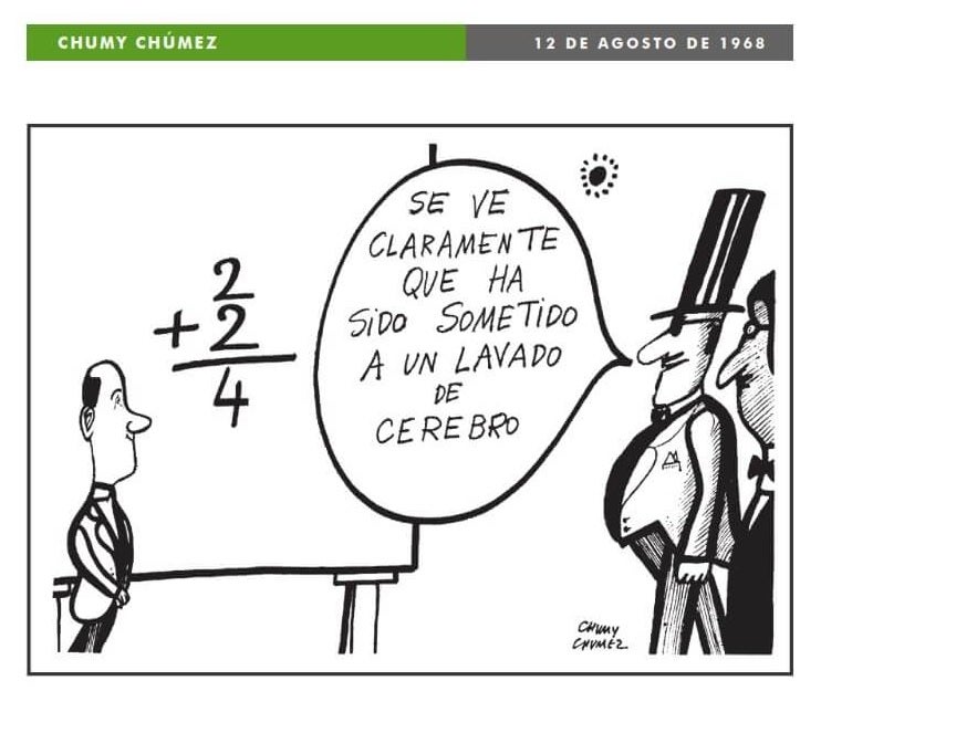 La exposición 'Sobre la libertad de expresión' recoge en 56 viñetas las visiones incisivas y complementarias que El Roto y Chumy Chúmez, dos de los mejores humoristas gráficos de nuestra historia, realizan sobre el periodismo, sus usos y abusos, las manipulaciones y la falta de libertades.