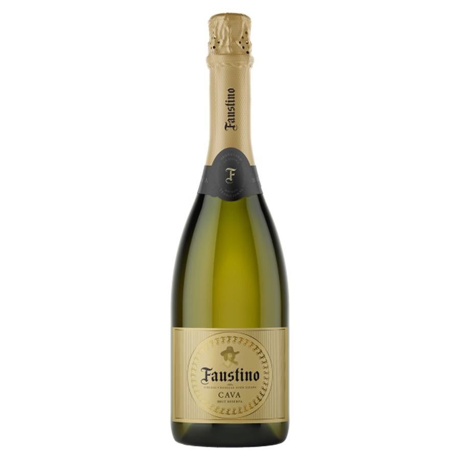 Cava Faustino Brut Reserva. Limpio y brillante este cava posee un tono amarillo pajizo con destellos dorados y una burbuja fina con un marcado perfil frutal y floral, con toques de fruta blanca y manzana. Ideal para acompañar carnes frías, aves asadas, confit de pato o pescados y mariscos a la sal. También con caviar o quesos de larga duracón. Precio: 38€