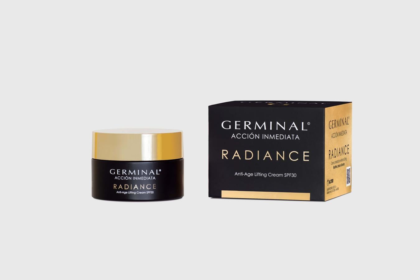 Un regalo especial. Germinal presenta ahora, como resultado de años de I+D en sus laboratorios de Madrid, GERMINAL ACCIÓN INMEDIATA RADIANCE, la primera crema antiedad de uso diario del mercado, recomendada para todo tipo de pieles maduras, con el exclusivo Doble Efecto Flash Germinal que reafirma, tensa e ilumina en pocos minutos y con efecto duradero, más de 8 horas. ¿Qué mejor regalo que este? Puedes contrarlo en germinal.es.