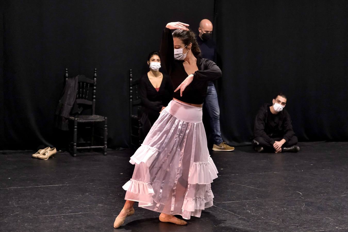 Jornada de puertas abiertas del Ballet Flamenco de Andalucía para los alumnos del conservatorio. J.M. SERRANO