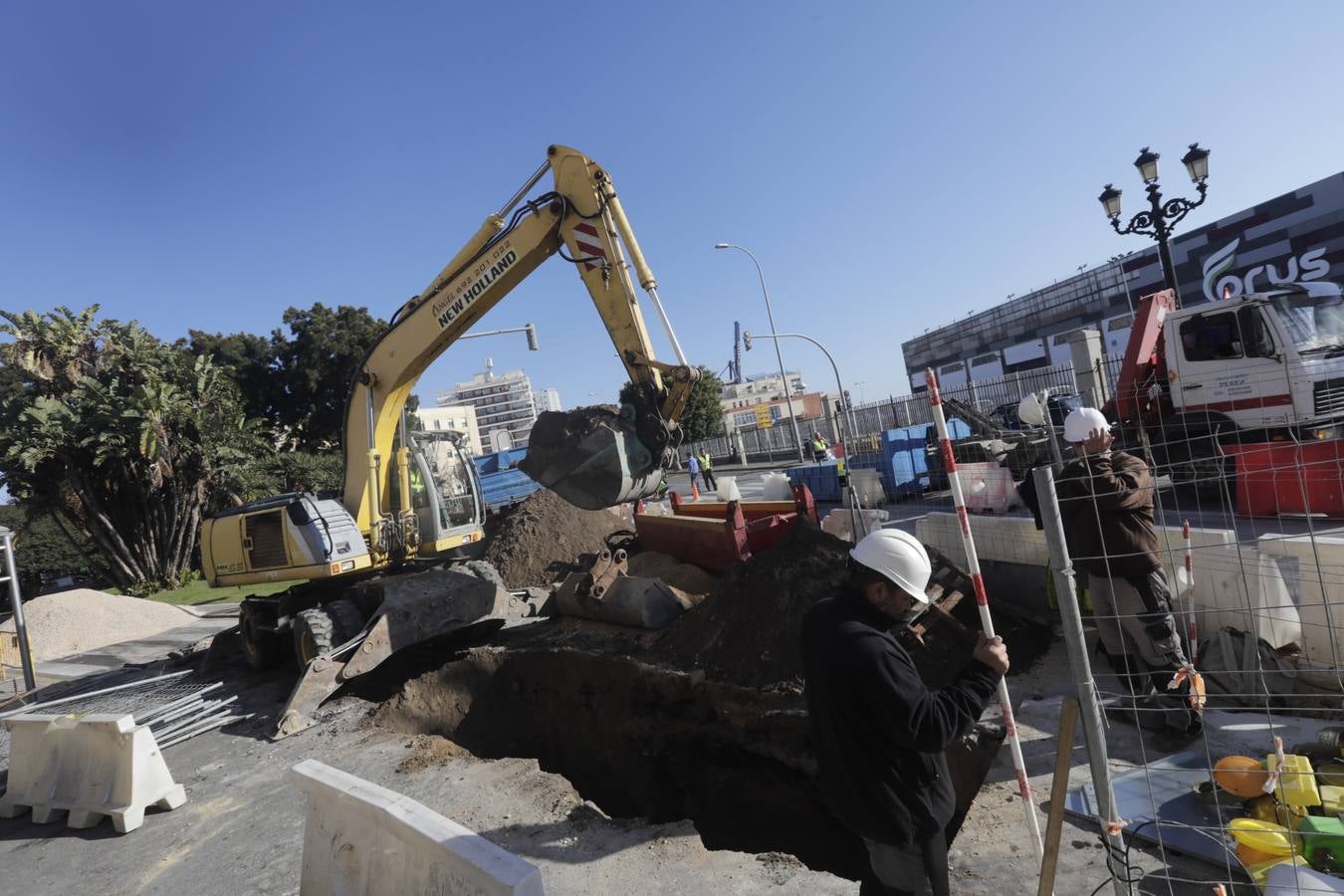 FOTOS: Obras en la Plaza de España de Cádiz