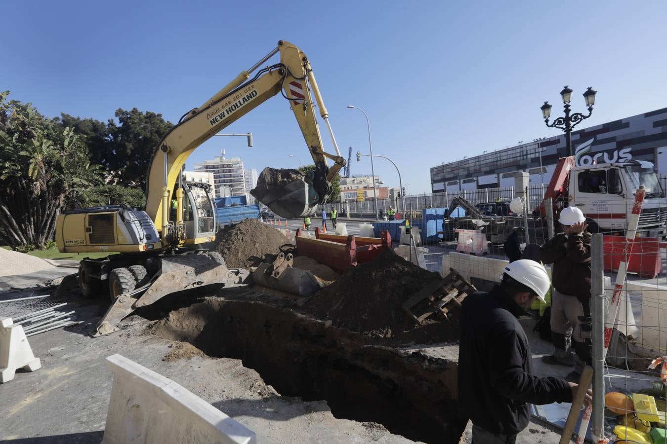 FOTOS: Obras en la Plaza de España de Cádiz