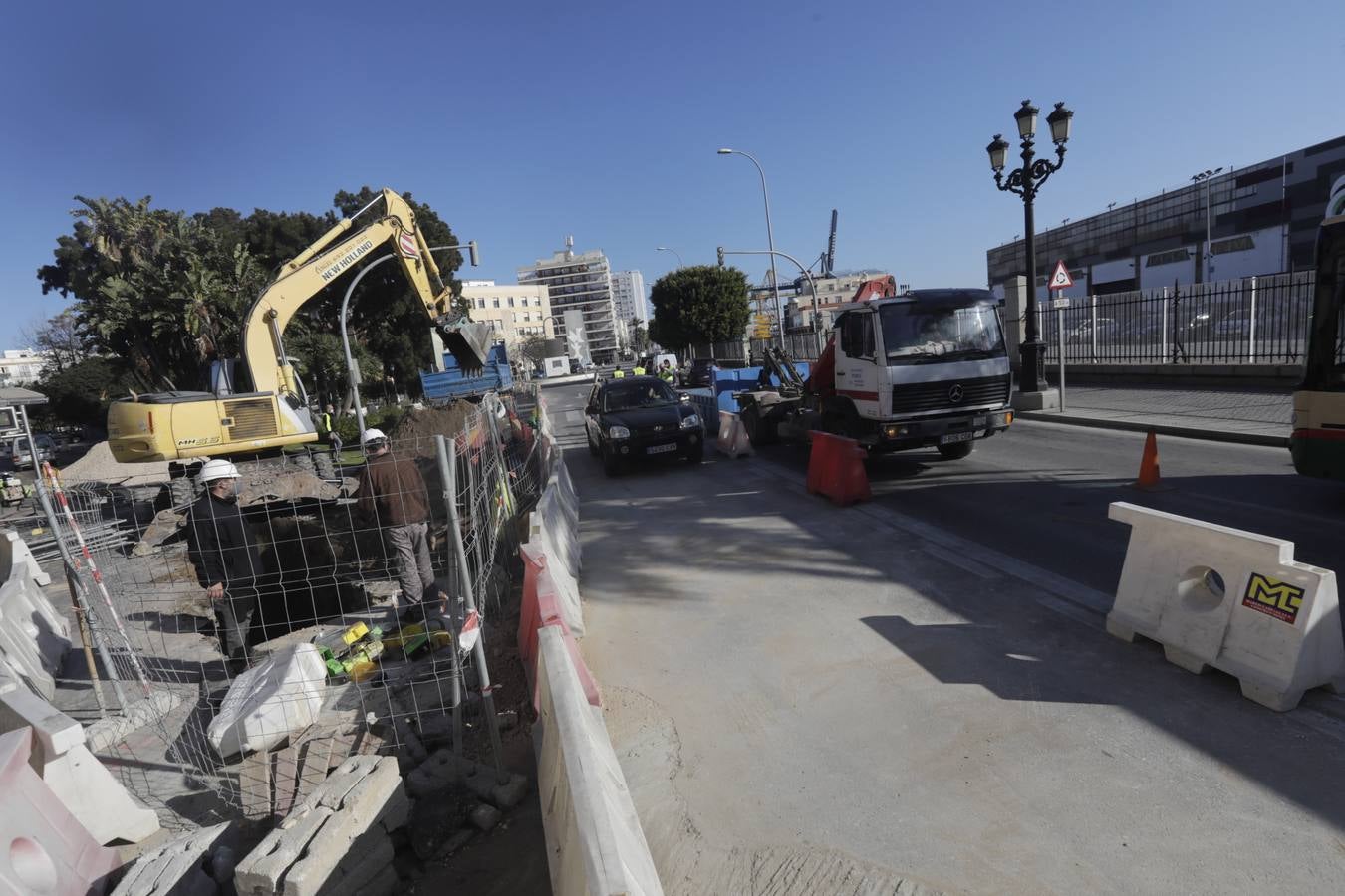 FOTOS: Obras en la Plaza de España de Cádiz