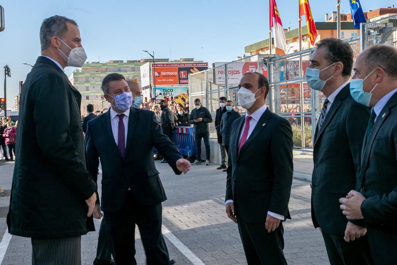 El Rey Felipe VI recibido entre aplausos y gritos de &#039;Viva España&#039; en Albacete