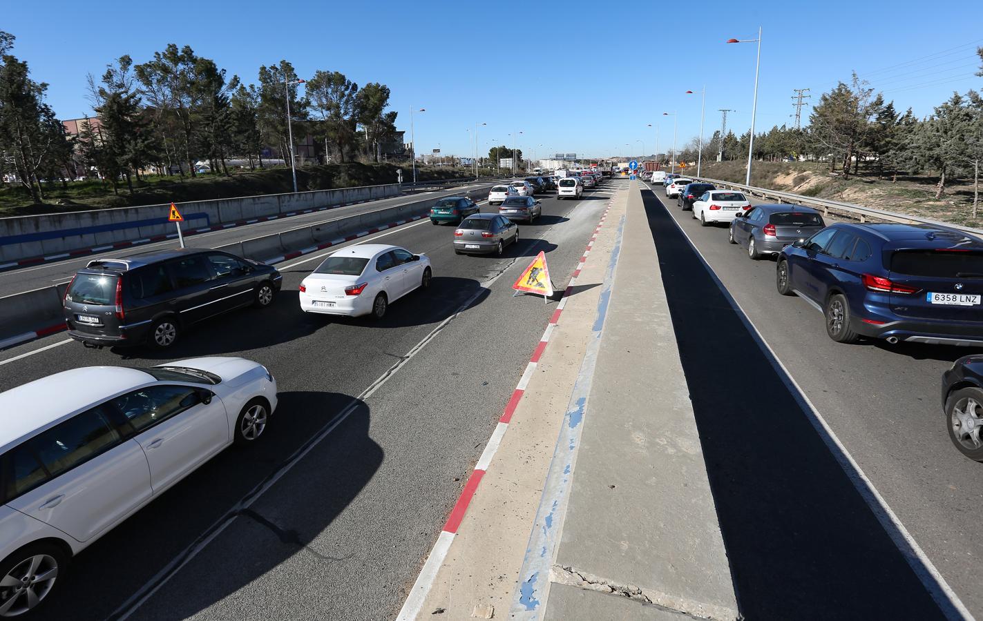 Las obras de la carretera del Polígono, en imágenes