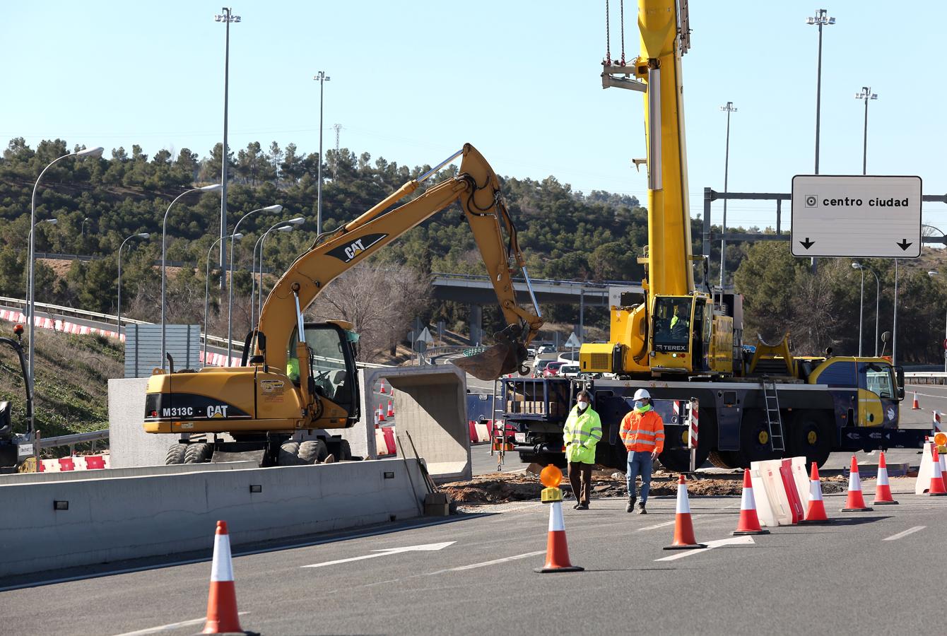 Las obras de la carretera del Polígono, en imágenes