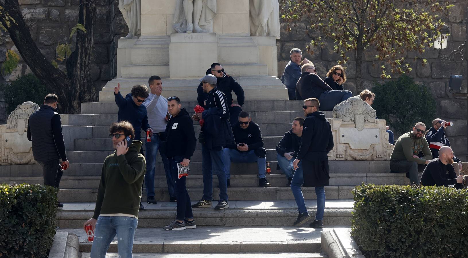 La afición croata empieza a dejarse ver por las calles de Sevilla