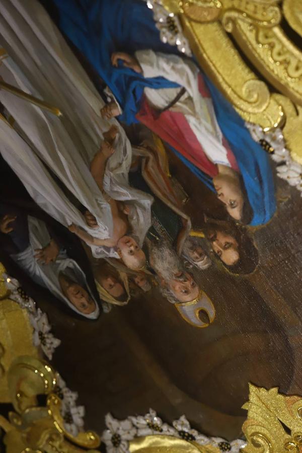 El techo bordado de la Virgen de la Candelaria de Córdoba, en imágenes