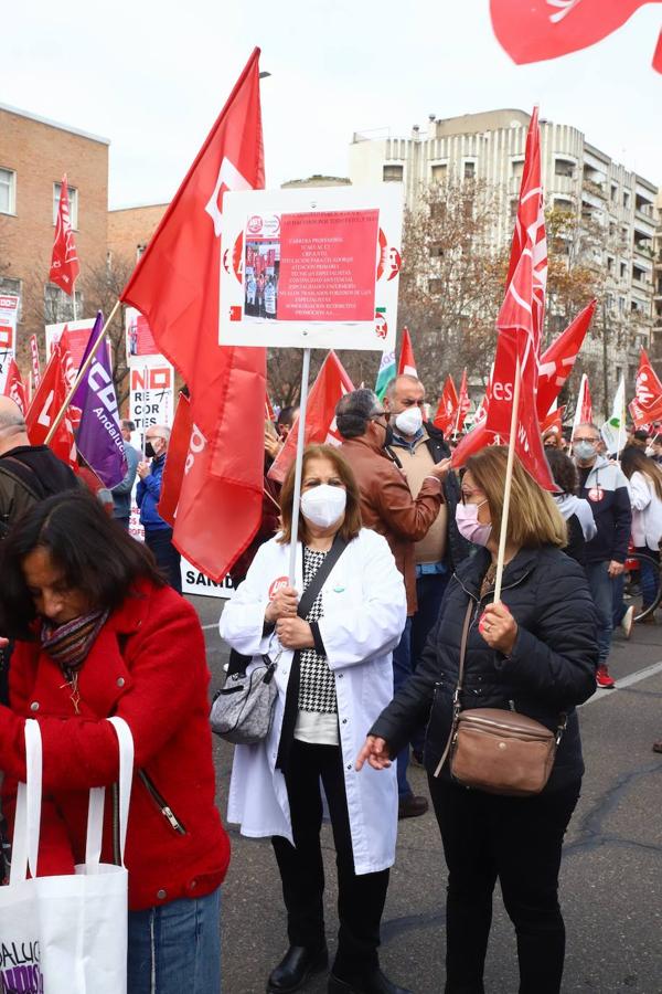 La manifestación en defensa de la sanidad pública en Córdoba, en imágenes