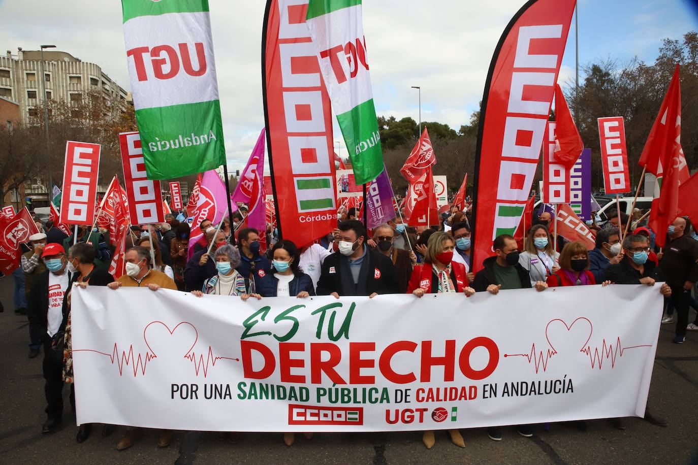 La manifestación en defensa de la sanidad pública en Córdoba, en imágenes