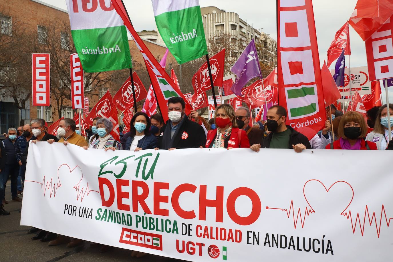 La manifestación en defensa de la sanidad pública en Córdoba, en imágenes