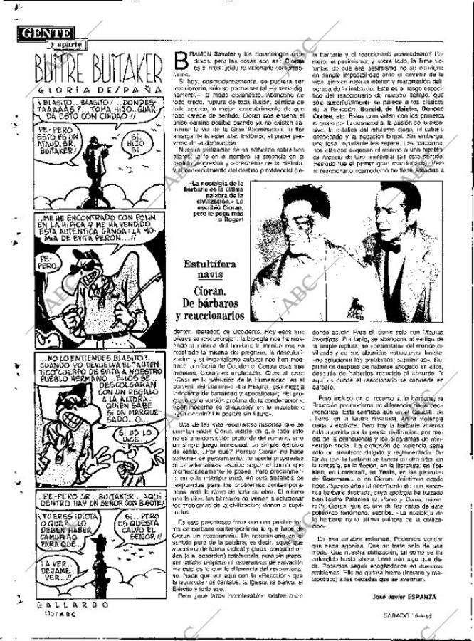 Independencia. El ave leonada se independizaba a finales de los años setenta y anidaba en 'Disco Expres' o 'El Víbora', hasta que en 1988 comenzó a publicarse en el suplemento de ABC 'Gente y aparte'.