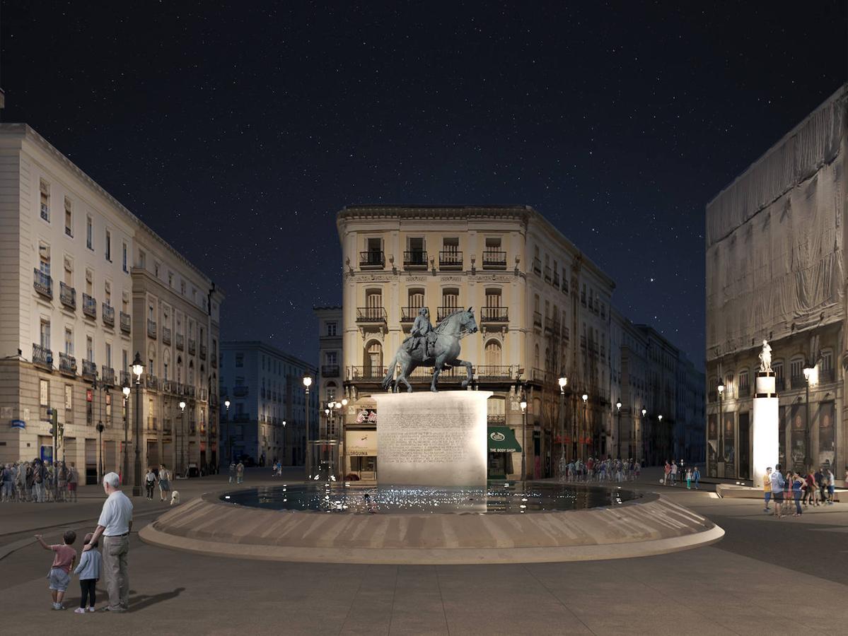 Como un guiño al cielo estrellado de Madrid, la fuente tendrá una iluminación especial. 