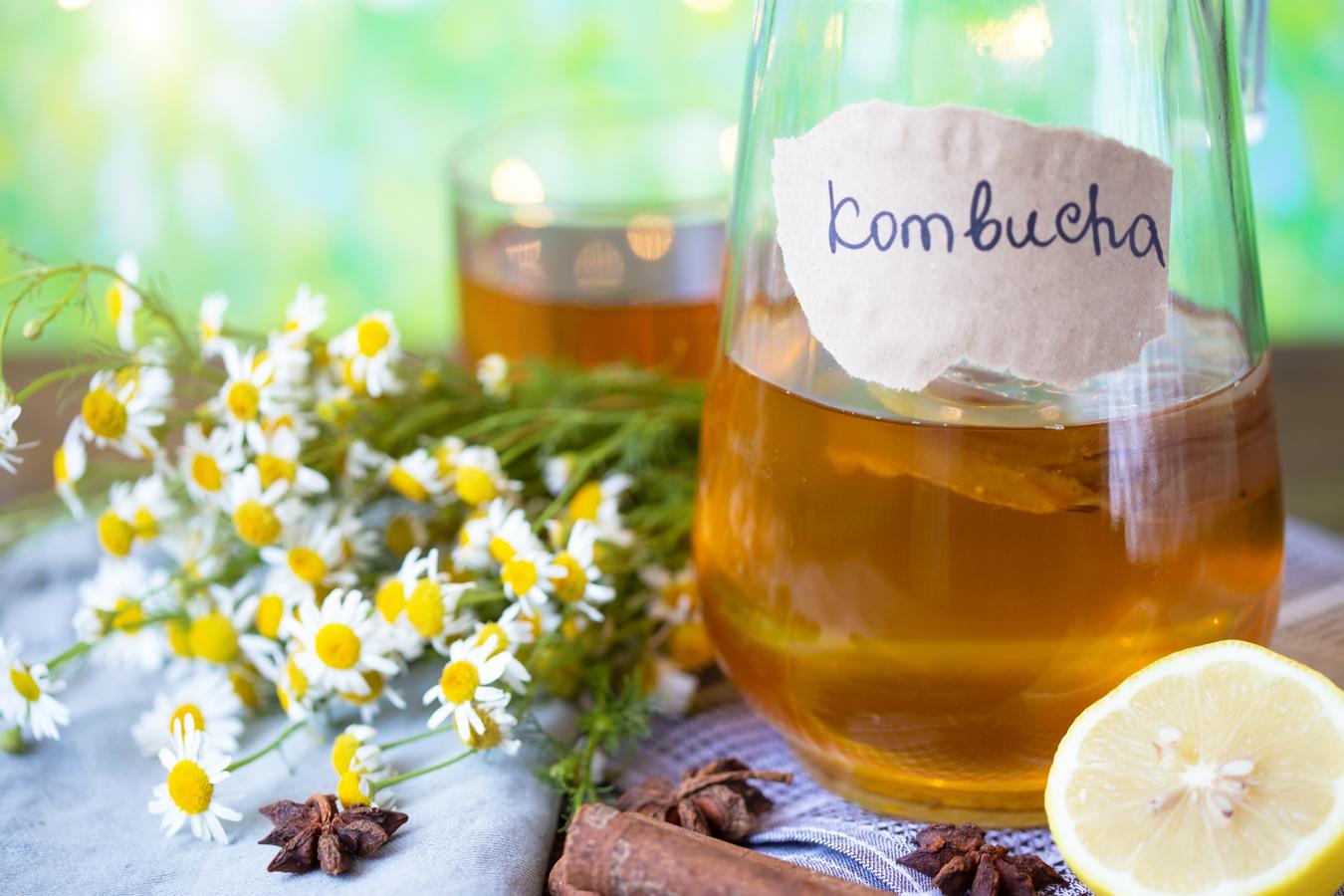 Kombucha. Es un té fermentado que resulta en un refresco que sería el único positivo para la salud. Es saludable por contener probióticos, que son microorganismos capaces de colonizar nuestro intestino y beneficiar a la microbiota. Sin embargo, la kombucha tiene la mitad de teína que el té verde y por ello no es una bebida estimulante.