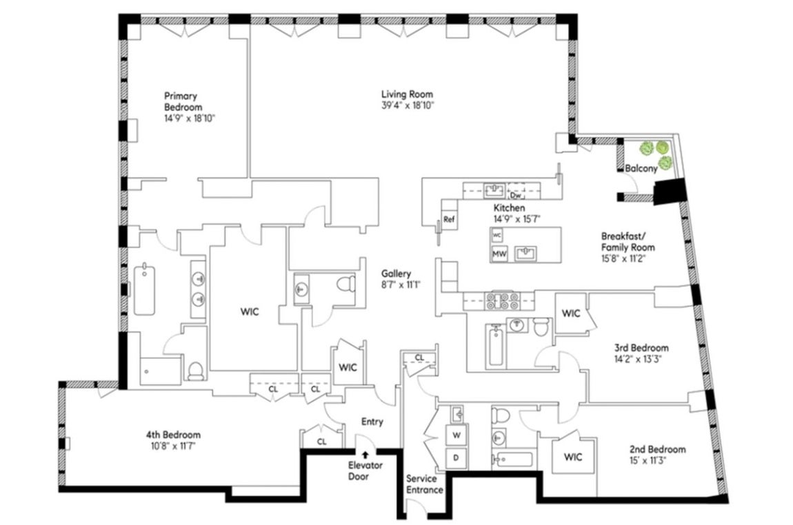 El exclusivo piso que Bon Jovi vende en Nueva York por 20 millones. Se encuentra en The Greenvich Lane, un lujoso complejo en el West Village y posee una superficie de 375 metros cuadrados repartidos de una forma muy equilibrada con cuatro dormitorios y terraza.