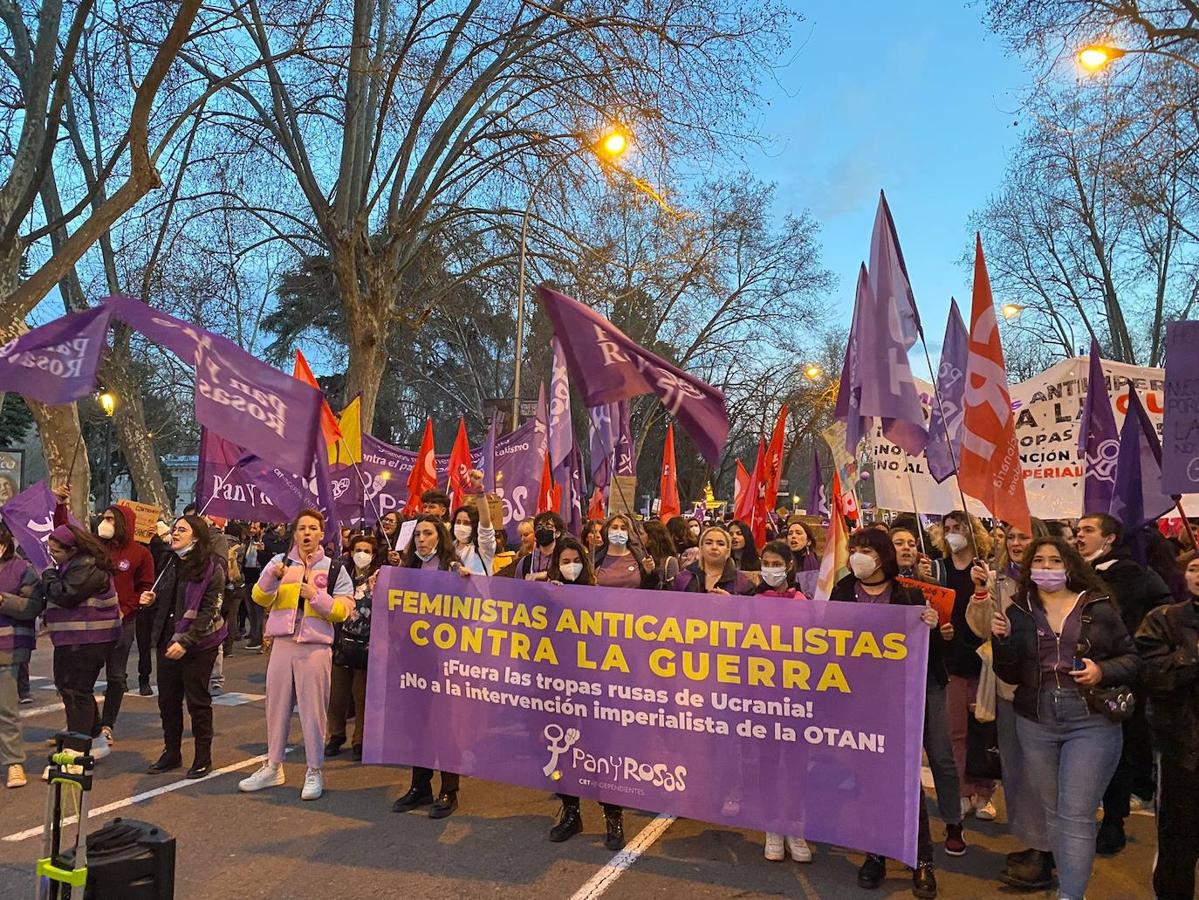 Feministas Anticapitalistas las que más fuerte gritan hoy el «no a la guerra». A la par, gritan que «la lucha es el único camino». 