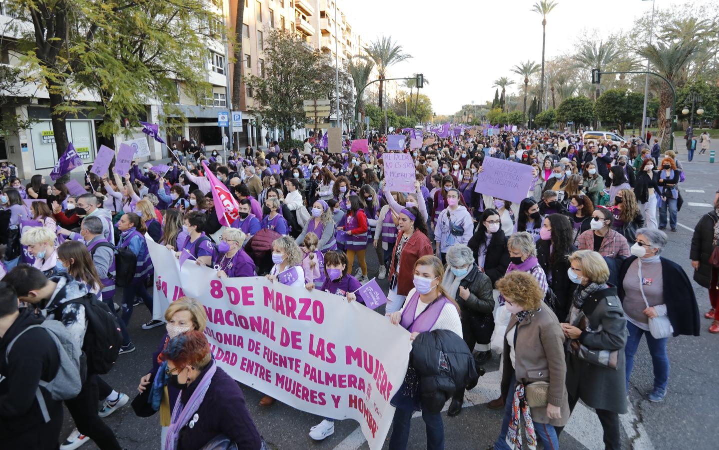 La manifestación del Día Internacional de la Mujer en Córdoba, en imágenes