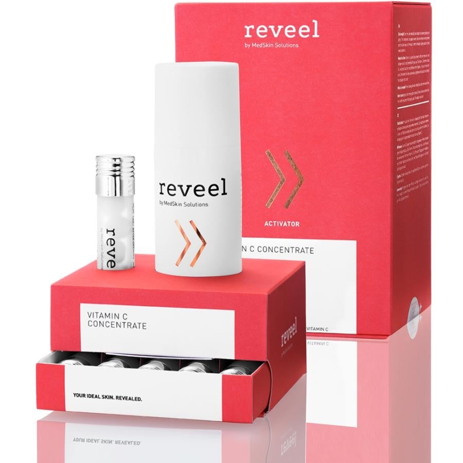 Reveel - Regalos para acertar en el Día del Padre. Cura de vitamina C, de Reveel. Vitamin C Concentrate se trata de un producto con un formato único que contiene una alta concentración de la vitamina C PURA al 79%, consiguiendo así máxima eficacia y resultados visibles, incluso en pieles sensibles. Precio: 176€ la cura intensiva de 6 semanas.