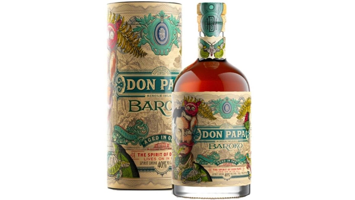 Don Papa Baroko - Regalos para acertar en el Día del Padre. Una botella de ron Premium filipino Don Papa Baroko. El auténtico espíritu de Don Papa con una imagen renovada que refleja su carácter exótico y exuberante. El regalo gourmet perfecto para los papás más sibaritas. Perfecto para degustarlo solo, con hielo o en exóticos cócteles. Precio: 33,50€