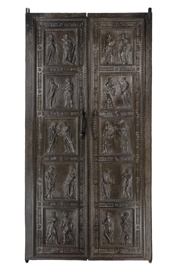 'Hojas de la Puerta de los Mártires' (1440 -2). Una de las piezas que viajan por primera vez en 600 años. Forman parte de la Sacristía Vieja de San Lorenzo de Florencia, una capilla funeraria de la familia de los Médici en el siglo XV construida por Brunelleschi. En ella enterraban a sus miembros más célebres.